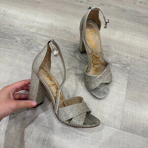 Sam Edelman Yancy Metallic Textured Sandals